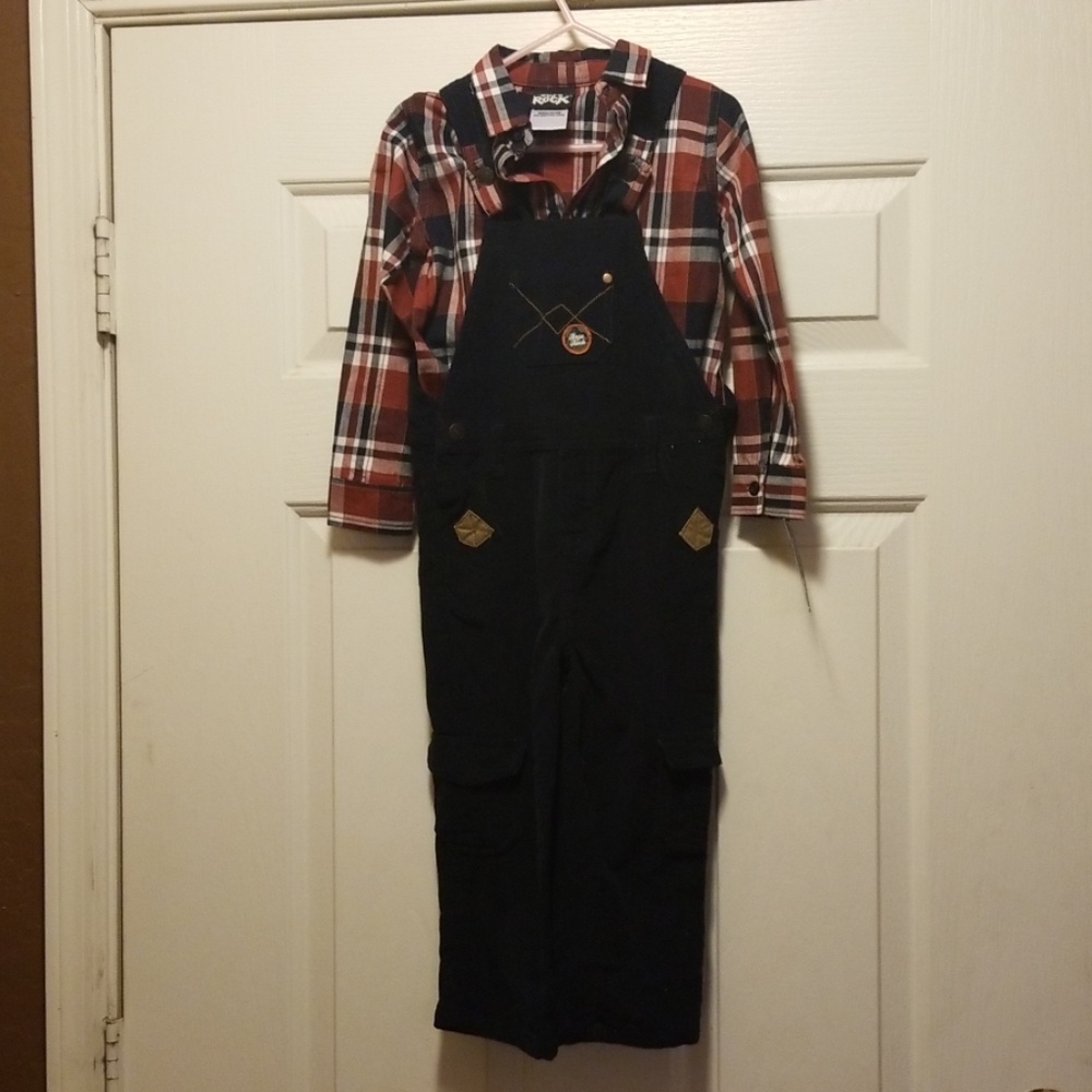 Boys Rock overalls set